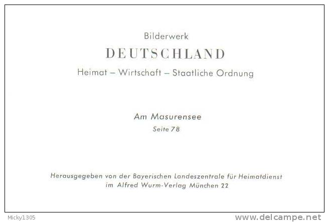 Bilderwerk Deutschland - Am Masurensee - Seite 78 (I251) - Sonstige & Ohne Zuordnung