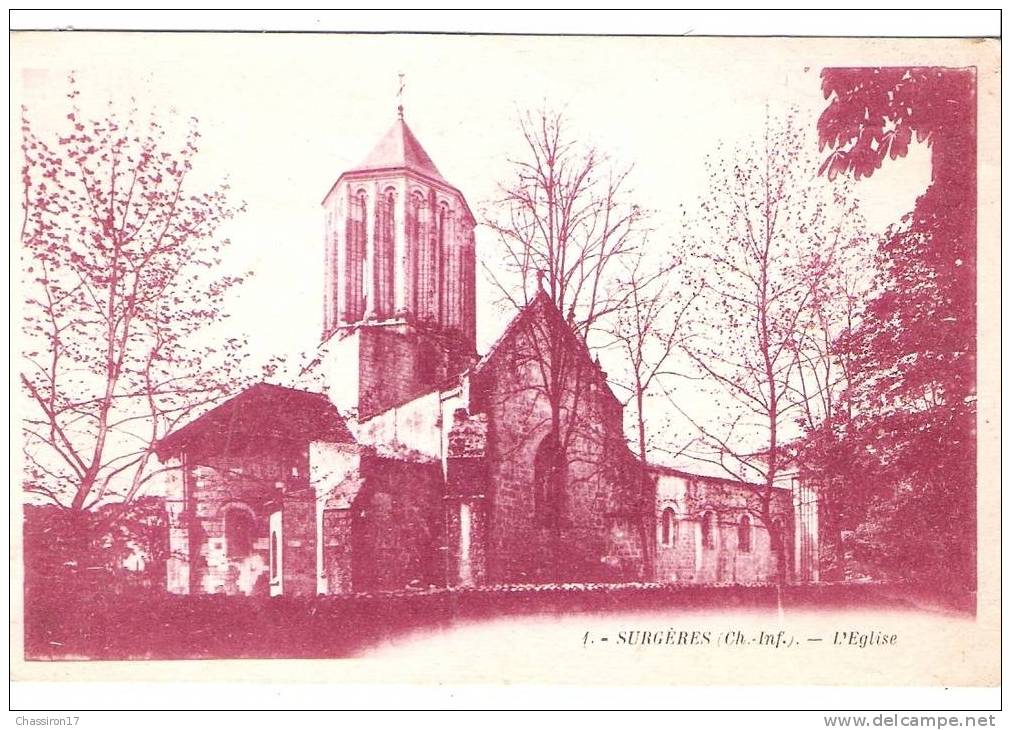 17 -  SURGERES   -  L´ Eglise - Surgères