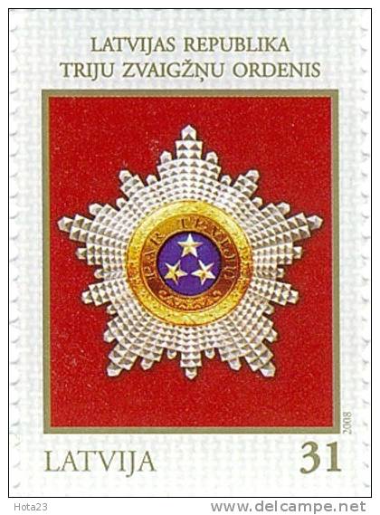 Latvia - 2008 Award - Order - Mint Stamp - Emissions Communes