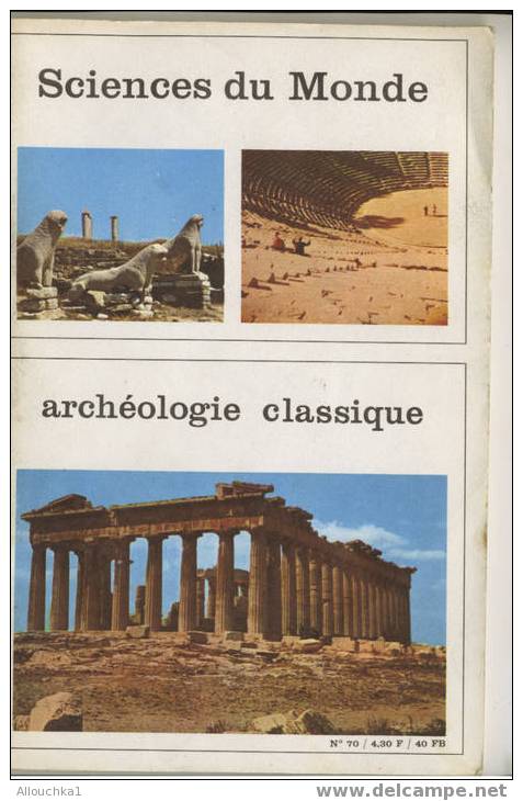 SCIENCES DU MONDE SUR LE THEME DE L'ARCHEOLOGIE  C VIGNETTES COLLEES  QQ PAGES ( ERINOPHLIE) 1969 - Archäologie