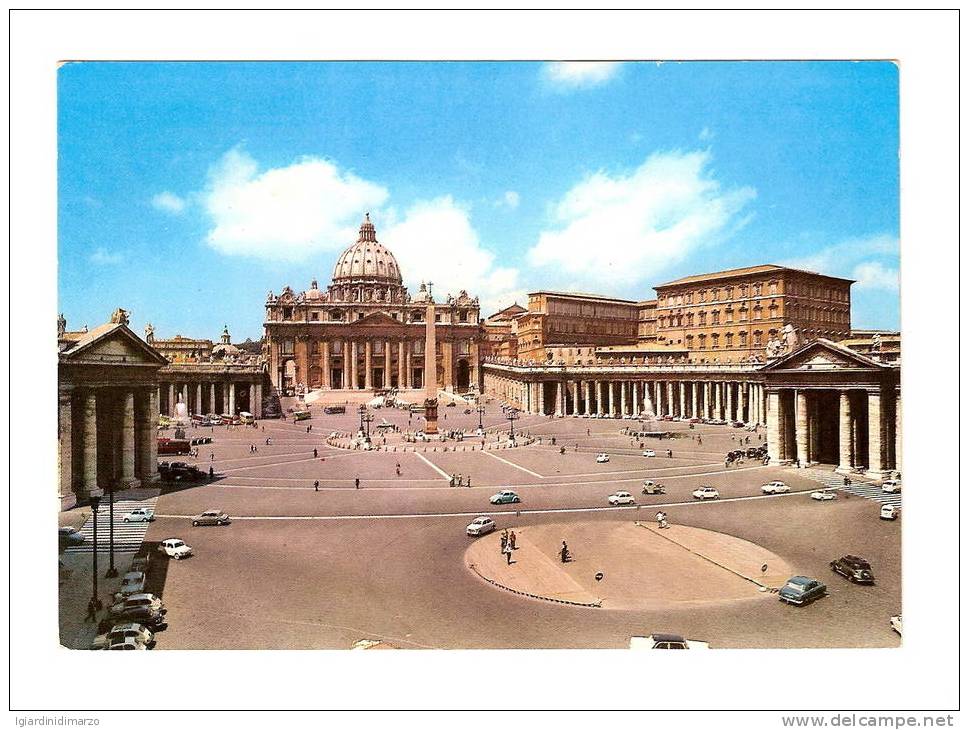 ROMA - 1965 - Veduta Panoramica Di Piazza S. Pietro - ANIMATA/AUTO - Viaggiata - In Buone Condizioni - DC1440. - San Pietro