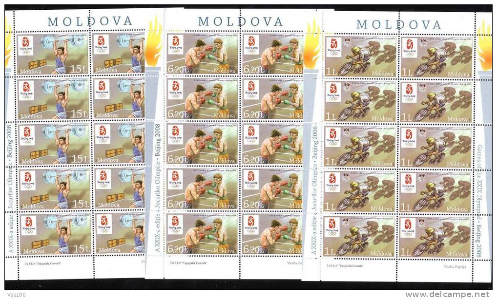 Moldova Moldavie 2008,Olympic Games Pekin Minisheet 10x,MNH. - Estate 2008: Pechino