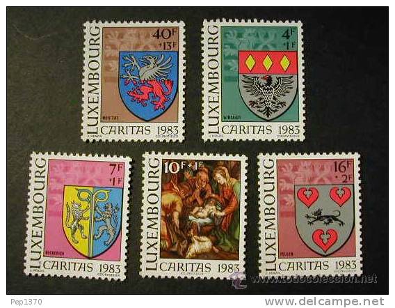 LUXEMBOURG 1983 CARITAS - YVERT 1036-1040 - Unused Stamps