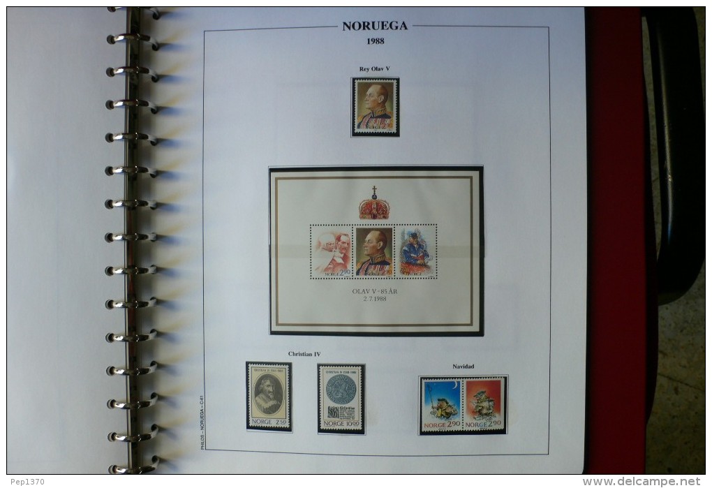 SENSACIONAL COLECCION DE NORUEGA DE 1980 A 1993 MONTADA EN ALBUM