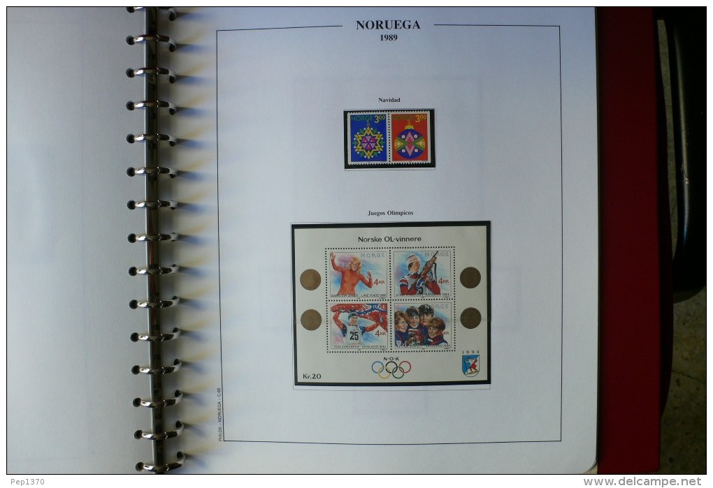 SENSACIONAL COLECCION DE NORUEGA DE 1980 A 1993 MONTADA EN ALBUM