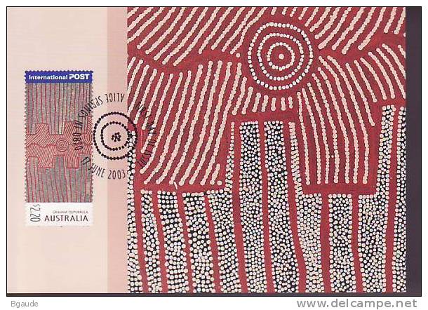 AUSTRALIE Carte Maximum Num.yvert 2123 ART DE PAPUNYA - Cartes-Maximum (CM)