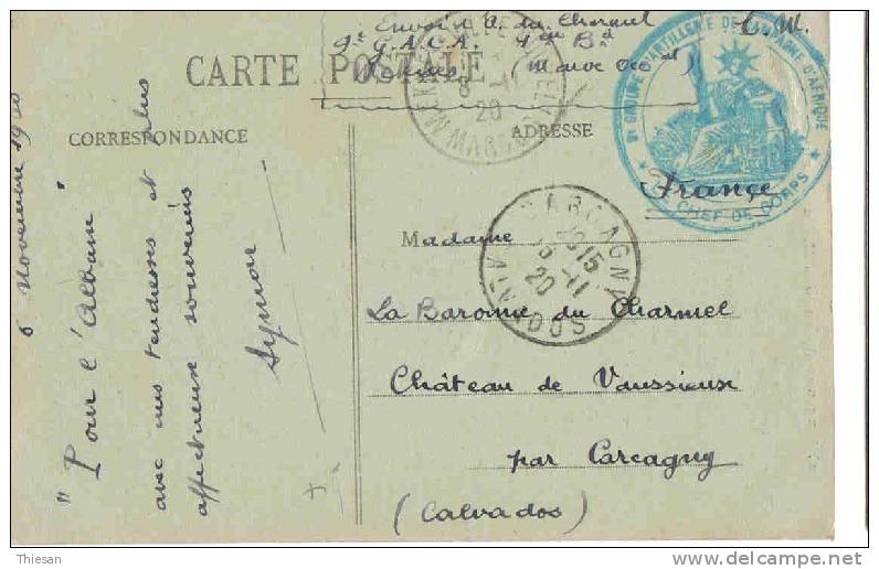 Maroc Morocco Marruecos Carte En FM 9ème Groupe D'Artillerie Meknes 1920 Carta Sobre Cover Lettre - Brieven En Documenten