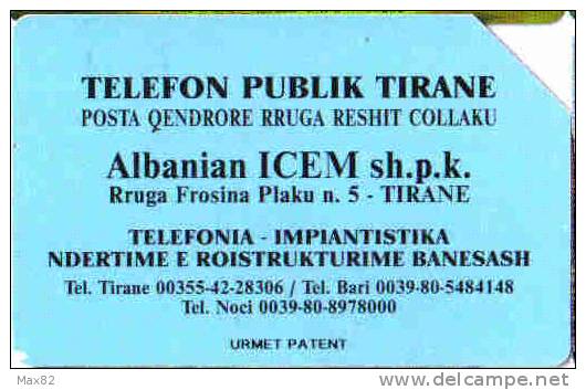 ALBANIA - ALB 01 - FIRST CARD ISSUED! - Albanie