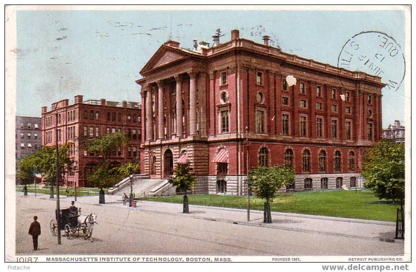 Boston, MA - Massachusetts Institute Technology School University - 1912 - Circulated - Animated - Boston