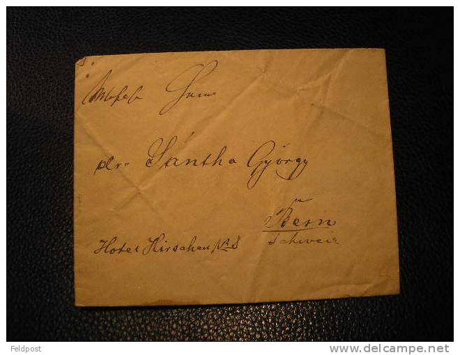 Lettre De Hongrie HODSAGH 1912 Pour BERN Suisse - Postmark Collection