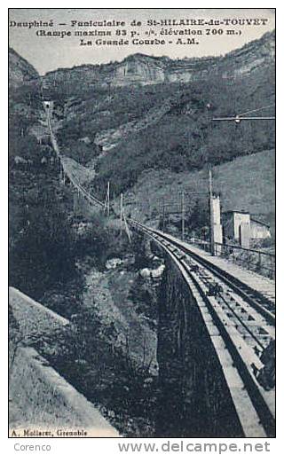 38  SAINT HILAIRE DU TOUVET  Funiculaire  La Grande Courbe  Non écrite - Saint-Hilaire-du-Touvet