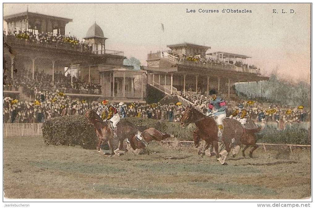 C.P.A   ( Courses De Chevaux " Courses D´obstacles " Beau Lot De 4 Cartes- Rare Voir  Scan ) - Horse Show