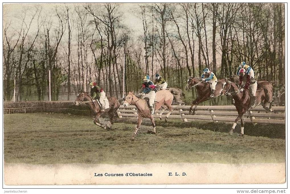 C.P.A   ( Courses De Chevaux " Courses D´obstacles " Beau Lot De 4 Cartes- Rare Voir  Scan ) - Horse Show