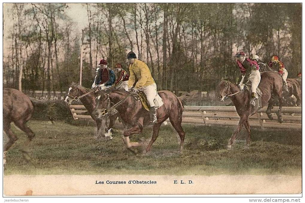 C.P.A   ( Courses De Chevaux " Courses D´obstacles " Beau Lot De 4 Cartes- Rare Voir  Scan ) - Horse Show