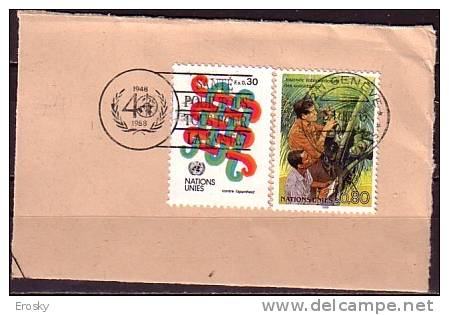 H0563 - ONU UNO GENEVE N°167+103 SANTE' - Used Stamps