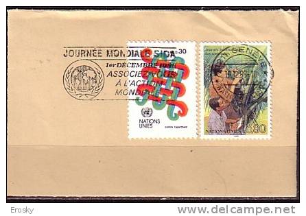 H0562 - ONU UNO GENEVE N°167+103 ACTION MONDIALE - Used Stamps