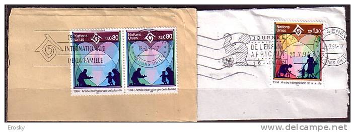 H0695 - ONU UNO GENEVE N°243/44 ENFANCE FAMILLE - Used Stamps