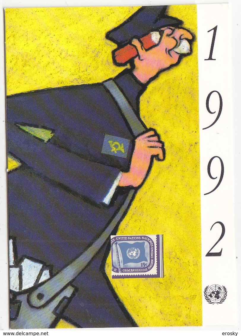 E052 - ONU UNO GENEVE N°206 GREETING CARD - Oblitérés