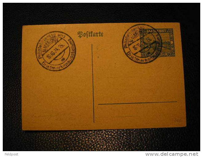 Entier Postal De Sarre 1924 Illustré - Altri & Non Classificati