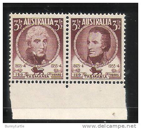 Australia 1953 Settlement In Tasmania Pair MNH - Ongebruikt