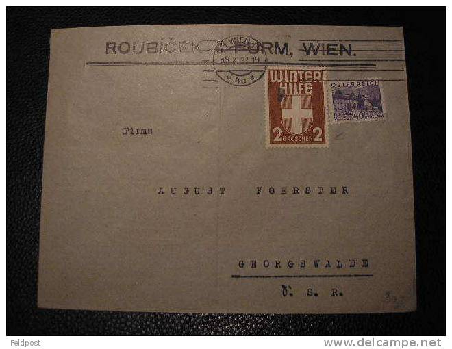 Lettre D´autriche Pour La Tchécoslovaquie 1932 - Covers & Documents