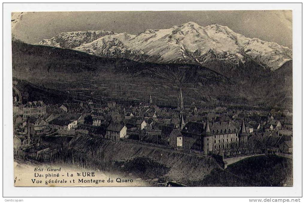 I4 - LA MURE - Vue Générale Et Montagne Du QUARO (1932) - La Mure