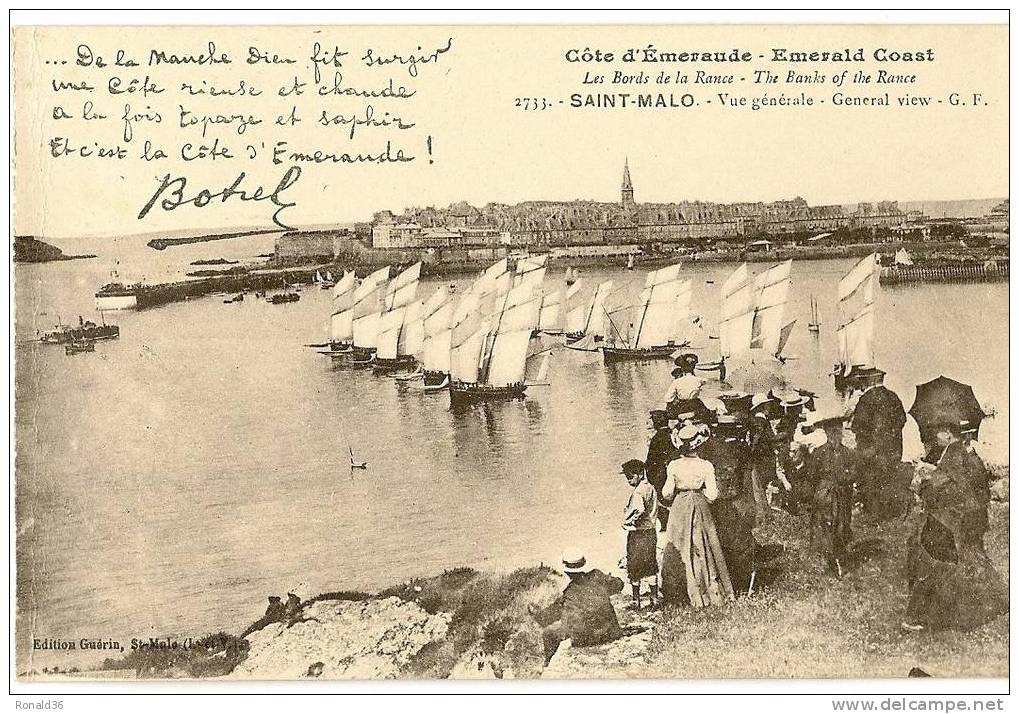 CP 35 SAINT MALO Vue Générale  (chanson De BOTREL) - Saint Malo