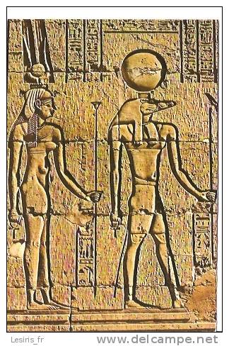 CP - RELIEFS OF GOD SEBEKH AND GODDESS HATHOR - 811 - RELIEFS DU DIEU SEBEKH ET DE LA DEESSE HATHOR   - EGYPTE - Antiquité