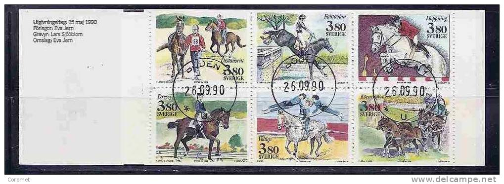 SWEDEN - RYTTAR VM 1990 - SPORTS - BOOKLET - CARNET - Yvert # C1583 - VF USED - Hípica