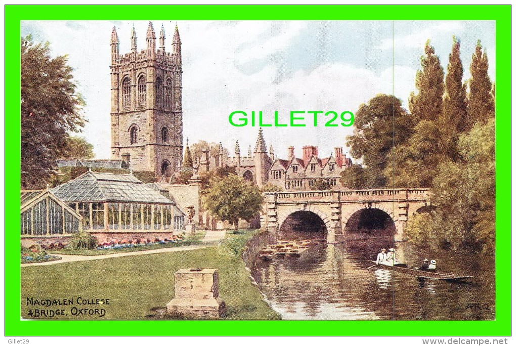 OXFORD, UK - MAGDALEN COLLEGE & BRIDGE - ANIMATED - PUB. J. SALMON LTD No 1355 - - Oxford