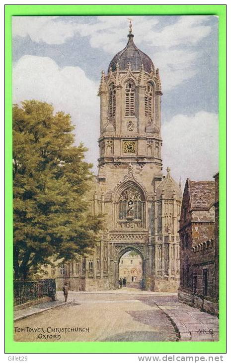 OXFORD, UK - TOM TOWER CHRISTCHURCH - ANIMATED - PUB. J. SALMON LTD No 1352  - A.R.Q. - - Oxford
