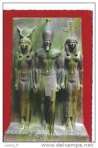 CP - CAIRO - THE EGYPTIAN MUSEUM - KING MYKERINOS AND GODDESS HATHOR - LE ROI MYKERINO ET LA DEESSE HATHOR - 180 - Antiquité