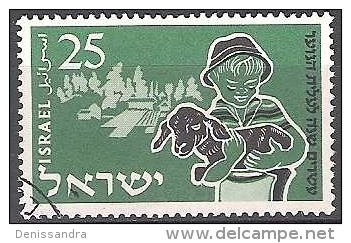 Israel 1955 Michel 110 O Cote (2007) 0.25 Euro Enfant Avec Agneau Cachet Rond - Used Stamps (without Tabs)