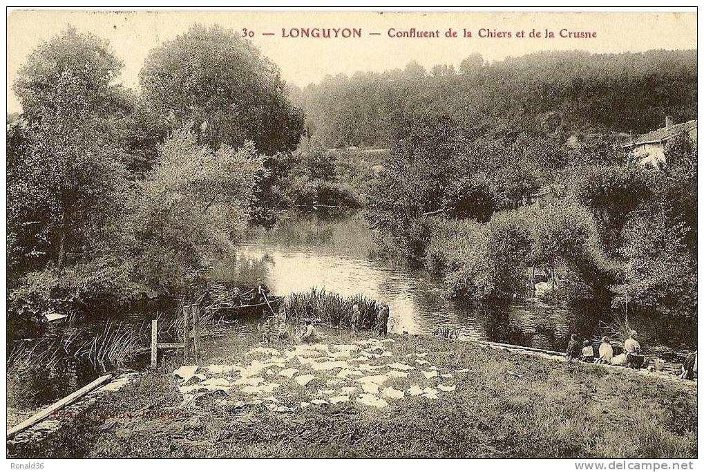 CP 54 LONGUYON Confluent De La Chiers Et De La Crusne (lavandières, Habitation) - Longuyon