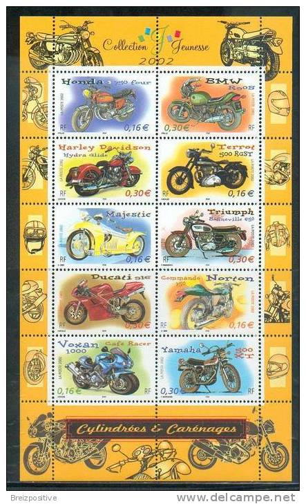 France 2002 - Collection Jeunesse, Motos / Youth Collection, Motorbikes - MNH - Motorräder