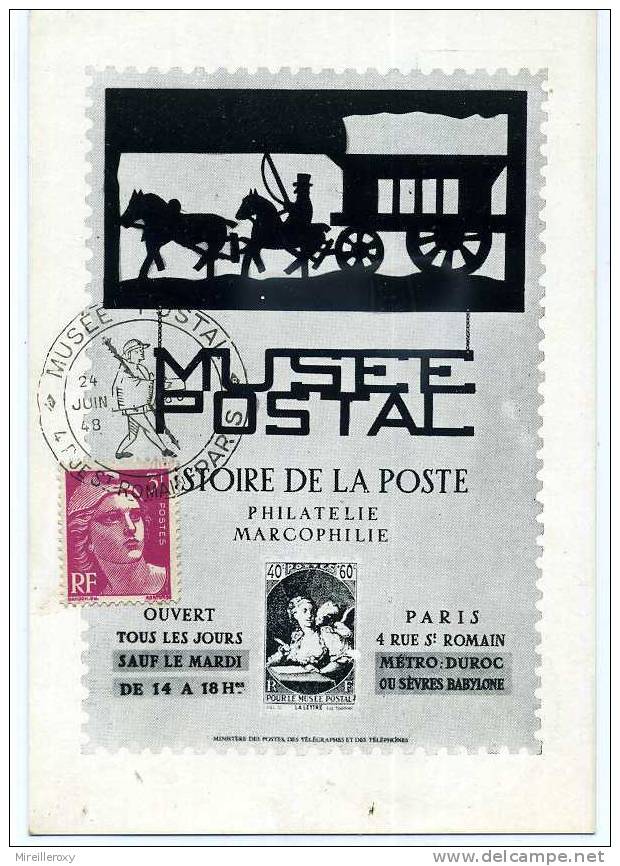 POSTE / FACTEUR  / BRIEFTRAGER /  MESSAGER / MUSEE POSTAL / PARIS  1948 - Other & Unclassified