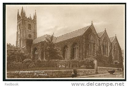 Early Real Photo Postcard St Andrew´s Church & Children Plymouth Devon  - Ref A35 - Plymouth