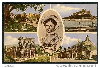 Nice Multiview Postcard Bamburgh Northumberland Grace Darling & Birthplace  - Ref A40 - Autres & Non Classés