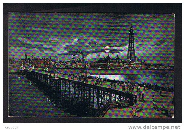 1904 Postcard Blackpool By Night From The Pier Lancashire - Ref 40a - Blackpool