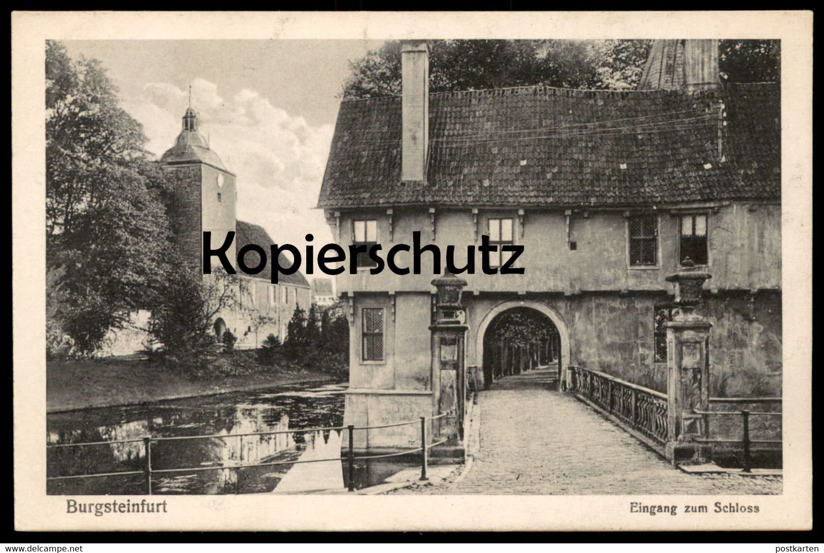 ALTE POSTKARTE BURGSTEINFURT EINGANG ZUM SCHLOSS Castle Chateau Steinfurt Feldpost 1916 Stempel Borghorst Cpa Postcard - Steinfurt