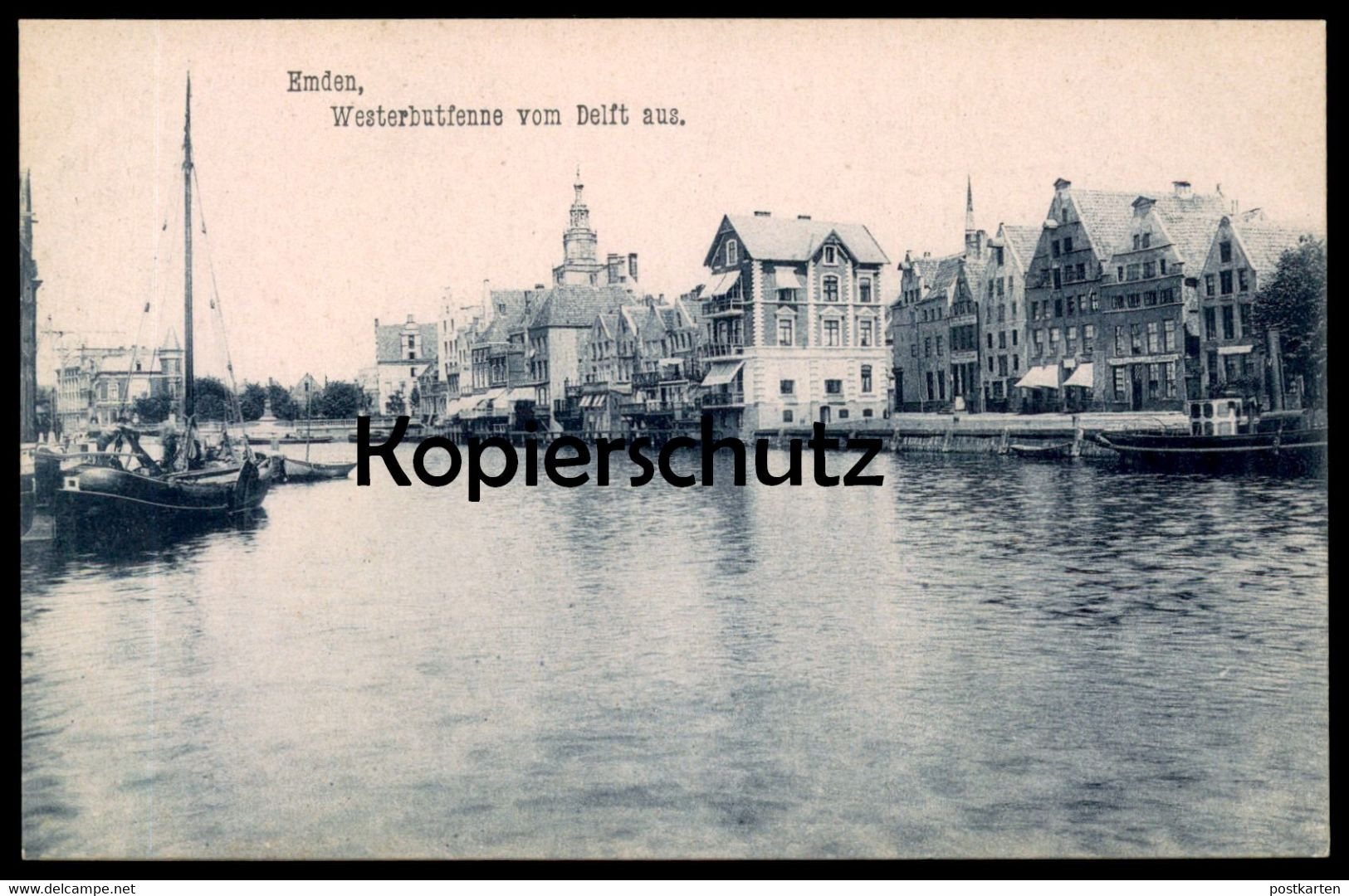 ALTE POSTKARTE EMDEN WESTERBUTFENNE VOM DELFT AUS Segelschiff Schiff Sailing Ship Clipper Bateau à Volies Cpa Postcard - Emden