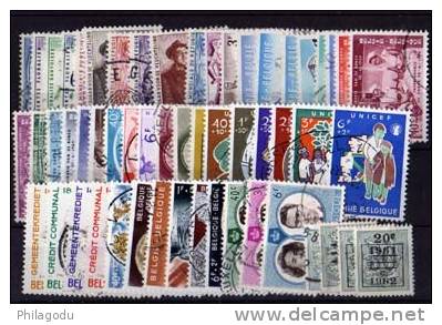 Belgique 1960, Année Complète Oblitérée (sans Le Bloc Mais Avec Timbres Hors BF) = Cote 113 € - Années Complètes