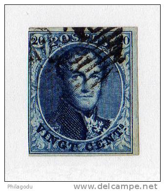 Belgique1849-50, Le Roi Léopold Ier, N° 4  Coupé Très Juste à G Mais Complet - 1849-1850 Medallions (3/5)