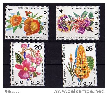 Congo 1971, Fleurs, N° 778 / 781 Complet Neuf - Mint/hinged