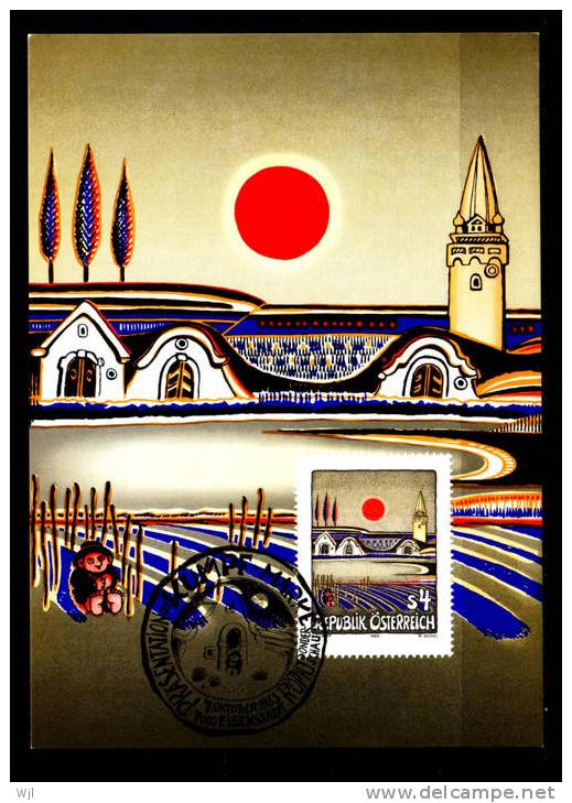 FDC - Autriche - 07-10-1983 - YT N° 1257 (A653) - Tableau, Peinture De Gottfried Kumpf "Eveninig Sun In Burgeland" - Maximumkarten (MC)