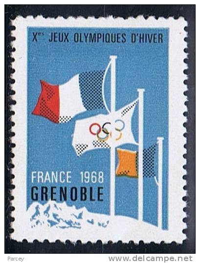ERINOPHILIE / VIGNETTES JEUX OLYMPIQUES D' HIVER DE GRENOBLE FRANCE 1968 NEUF** - Deportes