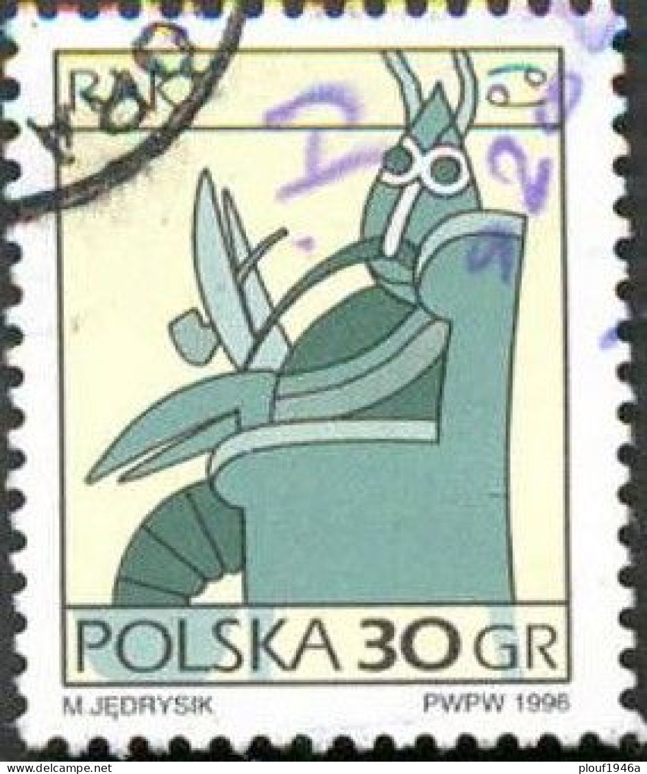 Pays : 390,3 (Pologne : République Populaire)  Yvert Et Tellier N° :   3400 A (o)  Phosphorescent - Gebraucht