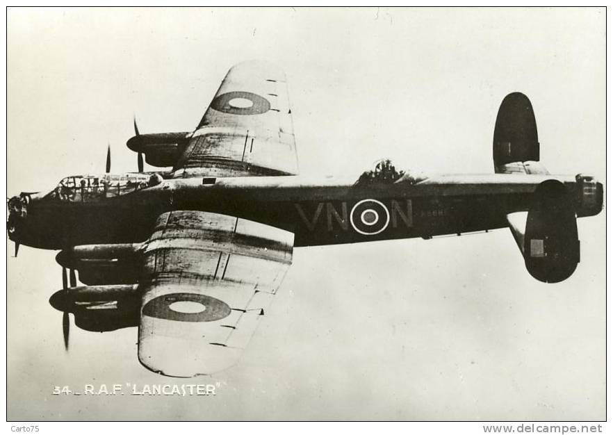 AVIATION - RAF Avro Lancaster - 4 Moteurs Rolls-Royce - Guerre - Aviation Anglaise - 1939-1945: 2de Wereldoorlog