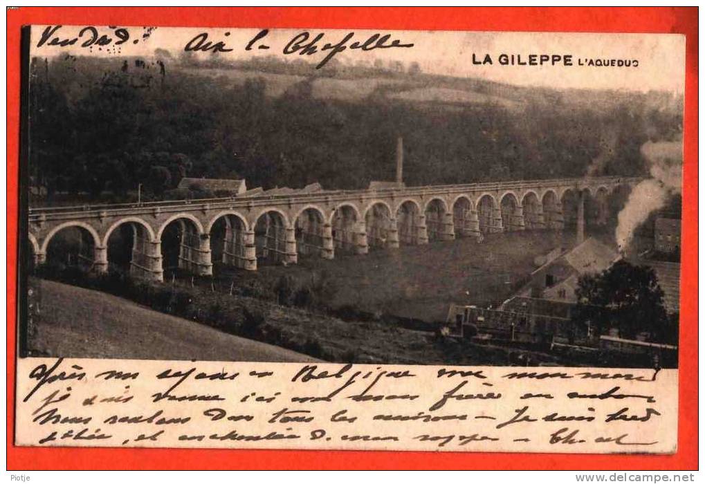* La Gileppe (Liège - Luik) * Vieux Carte Photo De L'aquaduc, Aquaduct, Pont, Brug, Bridge, Waterweg, Old, Industrie - Gileppe (Barrage)