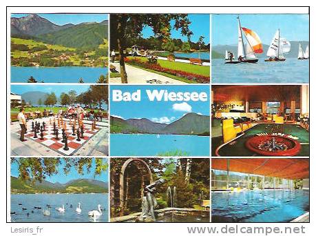 CP - PHOTO - BAD WIESSEE - MULTIVUES - WELTKURORT - AM TEGERNSEE - SEEPROMENADE - KURANLAGE - SPIELBANK - HALLEBAD -8710 - Bad Wiessee